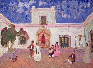 Kreolitanssi, ennen vuotta 1927 (öljy kortille)